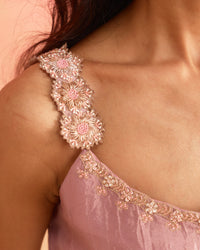 Mehr – Blush Pink Tissue Sharara Set